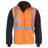 Hi Vis Cross Back Zip Reversible Vest Vests DNC   