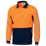 Hi Vis Stripe Long Sleeve Polo Polos DNC   