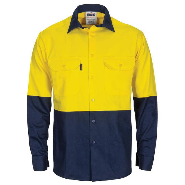 Hi Vis Vertical Vented Shirt Long Sleeve Shirts DNC   