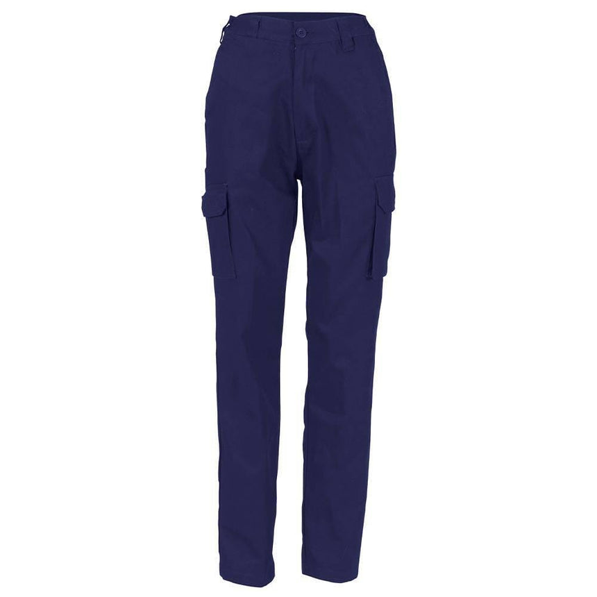 Ladies Cotton Drill Cargo Pants Pants DNC   