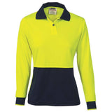 Ladies Hi Vis 2 Tone Long Sleeve Polo Polos DNC   