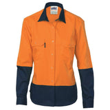 Ladies Hi Vis 2 Tone Long Sleeve Shirt Shirts DNC