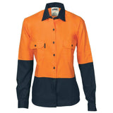 Ladies Hi Vis 2 Tone Long Sleeve Shirt Shirts DNC