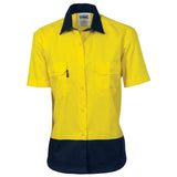 Ladies Hi Vis 2 Tone Short Sleeve Shirt Shirts DNC