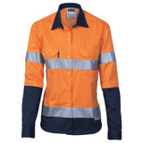 Ladies Hi Vis Taped 2 Tone Long Sleeve Shirt Shirts DNC