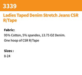 Ladies Taped Denim Stretch Jeans Pants DNC   