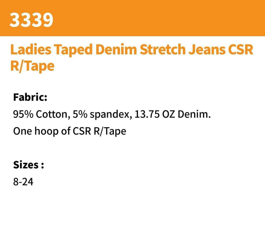 Ladies Taped Denim Stretch Jeans Pants DNC   