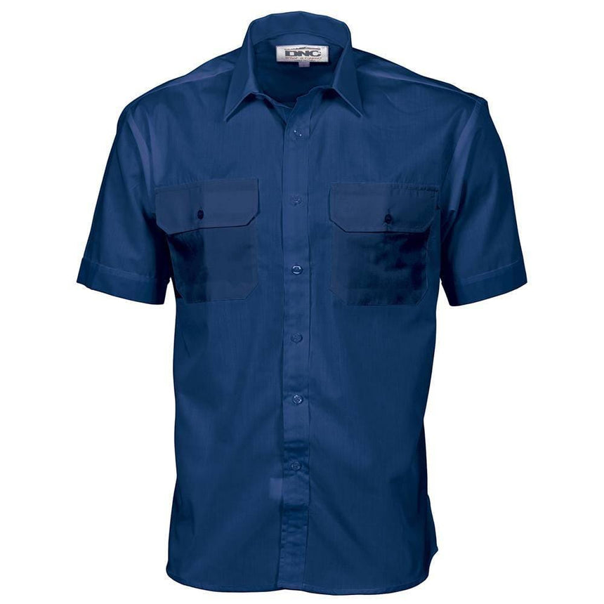 Polyester Cotton Short Sleeve Shirt Short Sleeve Shirts DNC   