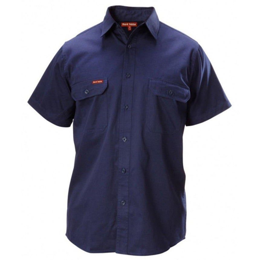 Cotton Drill Short Sleeve Shirt Y07510 Short Sleeve Shirts Hard Yakka   