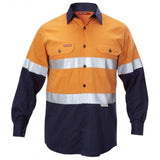 Hi Vis 2Tone Drill Taped Shirt Shirts Hard Yakka