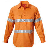 Hi Vis Closed Front Drill Taped Shirt Shirts Hard Yakka