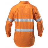 Hi Vis Closed Front Drill Taped Shirt Shirts Hard Yakka