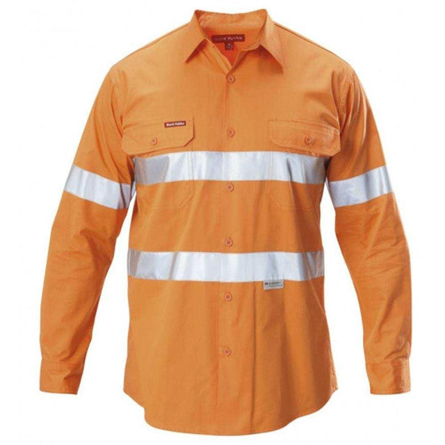 Koolgear Hi Vis Vented Taped Shirt Long Sleeve Shirts Hard Yakka   