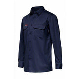 Koolgear Vented Long Sleeve Shirt Shirts Hard Yakka Navy S