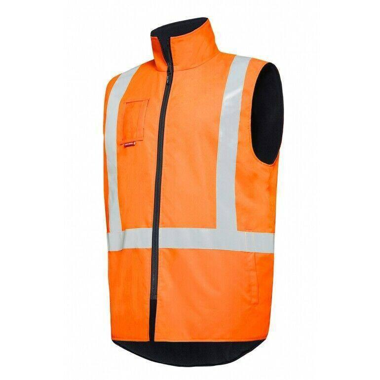Hi Vis Taped Vest Vests Hard Yakka Safety Orange S 