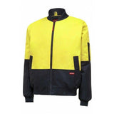 Hi Vis 2Tone Bomber Jacket Jackets Hard Yakka Yellow/Navy S 