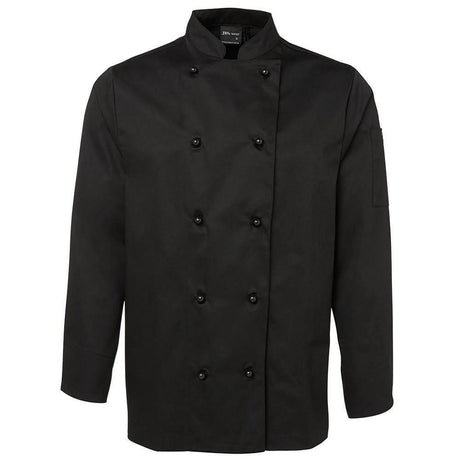 Long Sleeve Unisex Chefs Jacket Chef Jackets JB's Wear Black 2XS 