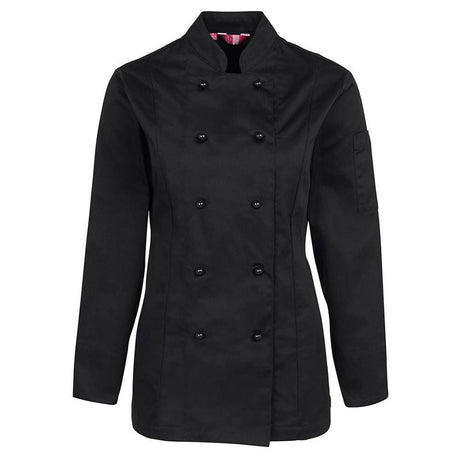 Ladies Long Sleeve Chef's Jacket Chef Jackets JB's Wear Black 6 