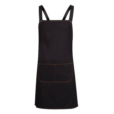 Cross Back Denim Apron (Without Straps) Aprons JB's Wear Black  