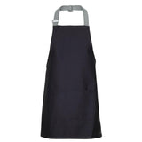 Apron With Colour Straps Aprons JB's Wear Black/Grey 65x71 