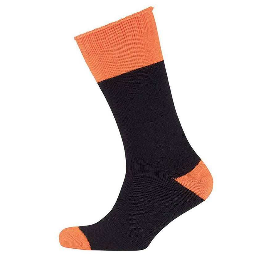 Ultra Thick Bamboo Work Sock Socks JB's Wear Black/Orange KING 