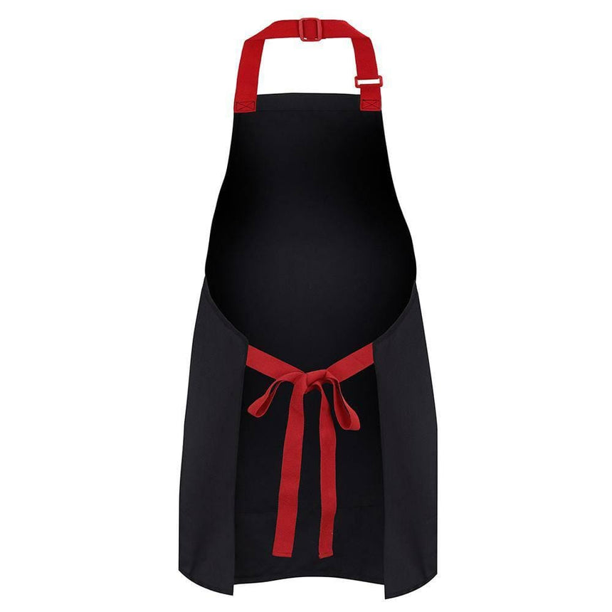 Apron With Colour Straps Aprons JB's Wear Black/Red 86X93 