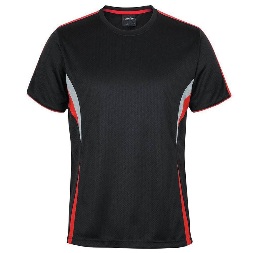 Podium Cool Tee T Shirts JB's Wear BLACK/RED/GREY 2XS 