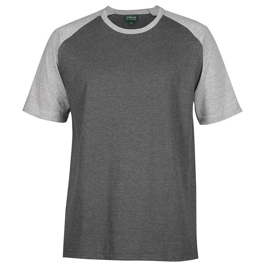 C of C Two Tone Tee T Shirts JB's Wear Charcoal Marle/13% Marle 2XS 