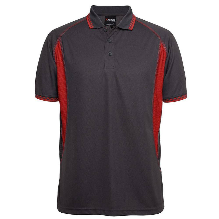 Podium Insert Moto Polo Polos JB's Wear Charcoal/Red S 