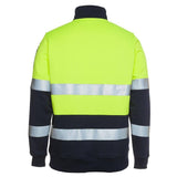 Hi Vis 1/2 Zip (D+N) Fleecy Sweat With Reflective Tape Sweaters JB's Wear   