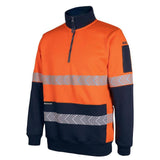 Hi Vis 330g 1/2 Zip Segmented Tape Fleece Hoodies JB's Wear   