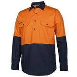 Hi Vis Close Front Long Sleeve Work Shirt Shirts JB's Wear