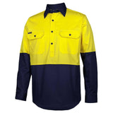 Hi Vis Close Front Long Sleeve Work Shirt Shirts JB's Wear