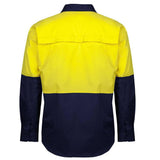 Hi Vis Close Front Long Sleeve Work Shirt Shirts JB's Wear