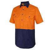 Hi Vis Close Front Short Sleeve Work Shirt Shirts JB's Wear