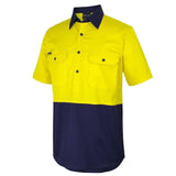 Hi Vis Close Front Short Sleeve Work Shirt Shirts JB's Wear