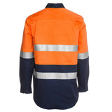 Hi Vis L/S (D+N) 190G Close Front Shirt Shirts JB's Wear