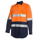 Hi Vis L/S (D+N) 190G Close Front Shirt Shirts JB's Wear