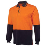 Hi Vis Long Sleeve Cotton Polo Polos JB's Wear   