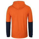 Hi Vis Long Sleeve Cotton Tee with Hood Hoodies JB's Wear   