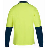 Hi Vis Long Sleeve Non Button Polo Polos JB's Wear   