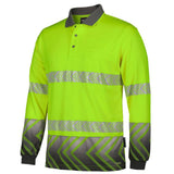 Hi Vis Long Sleeve Taped Polo Polos JB's Wear   