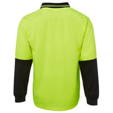 Hi Vis Long Sleeve Trad Polo Polos JB's Wear   