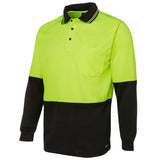 Hi Vis Long Sleeve Trad Polo Polos JB's Wear   