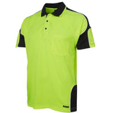 Hi Vis Short Sleeve Arm Panel Polo Polos JB's Wear   