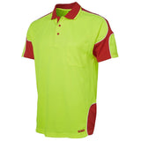 Hi Vis Short Sleeve Arm Panel Polo Polos JB's Wear   