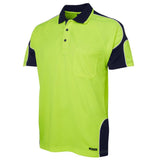 Hi Vis Short Sleeve Arm Panel Polo Polos JB's Wear   