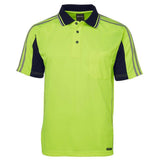 Hi Vis Short Sleeve Arm Panel Polo Polos JB's Wear   