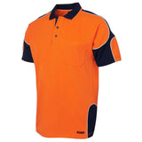 Hi Vis Short Sleeve Arm Panel Polo Polos JB's Wear   