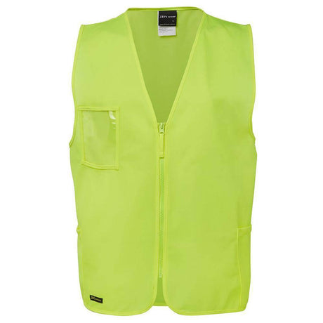 Hi Vis Zip Safety Vest Vests JB's Wear Lime 2XS 